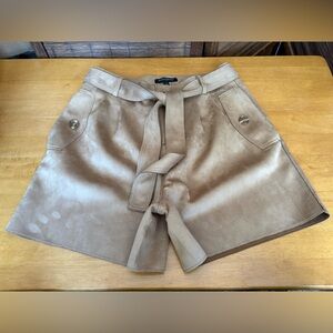 Banana Republic Tan Suede-Look Shorts